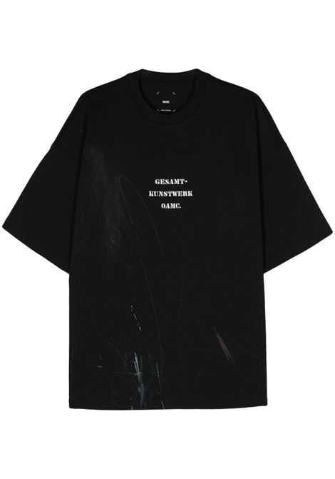 T-shirt con stampa in nero di Oamc - uomo OAMC | 24E28OAJ24COT00912001