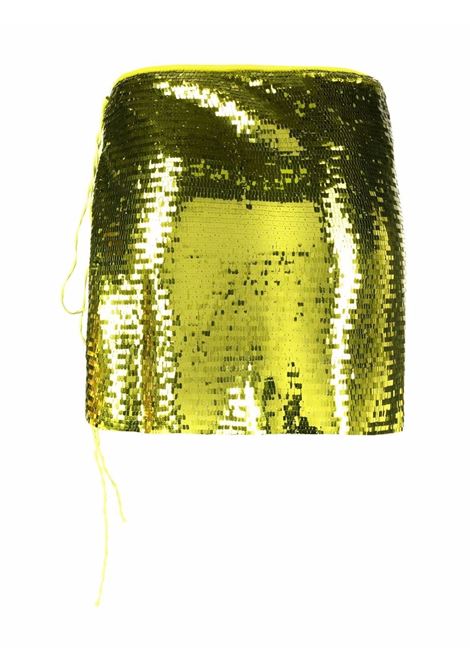 Minigonna con paillettes  in verde lime - donna OSÉREE | APS227LM