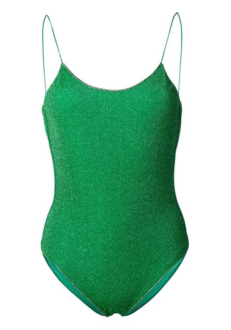 Green Lumi?re lurex swimsuit - women