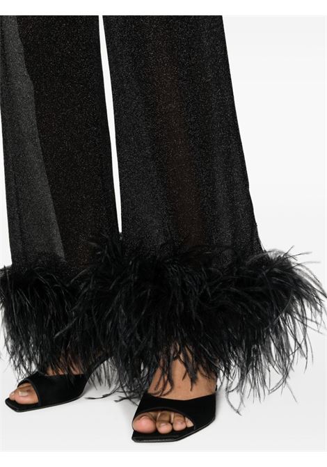 Pantaloni Plumage con coulisse in nero - donna OSÉREE | LPF235BLK