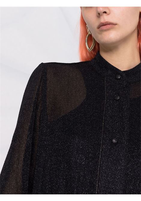 Blusa metallizzata in nero - donna OSÉREE | LSF213BLK