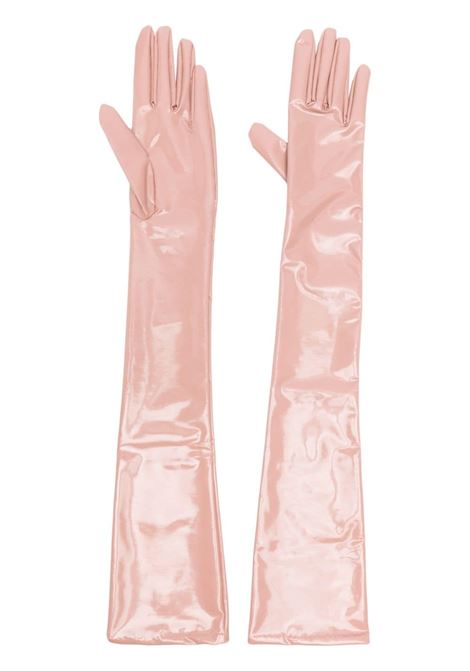 Pink elbow-length latex gloves - women OSÉREE | XGS249RS