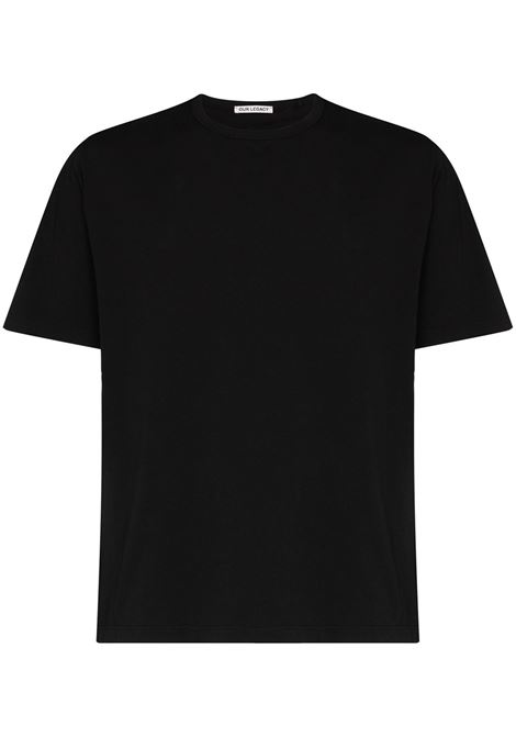 Black crew-neck t-shirt - men 
