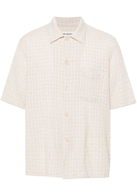 White Box seersucker-texture shirt - men