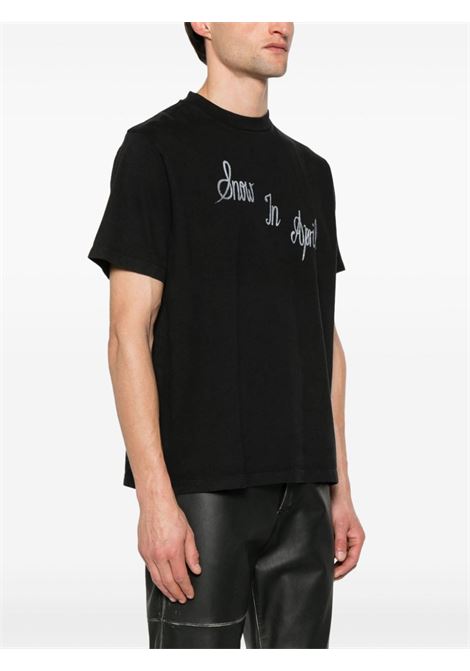 Black Ronja-print T-shirt - men OUR LEGACY | M2246BTBLK