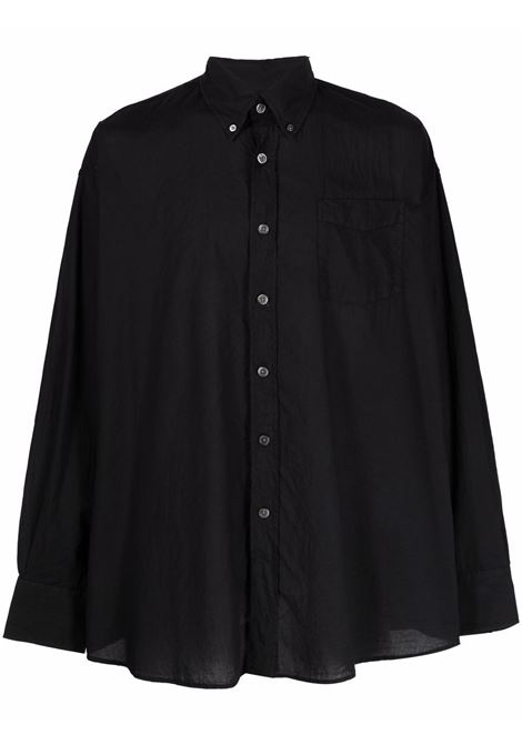 Black long-sleeved shirt - men 