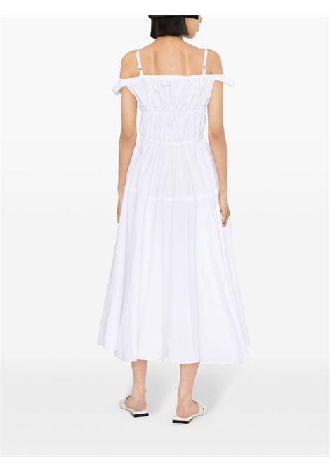 White bow-detail flared midi dress - women PATOU | DR1330011001W