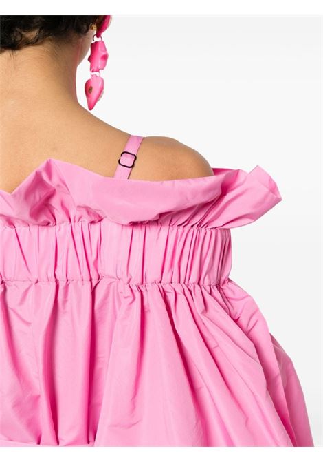 Pink ruffled detailing belted mini dress ? women  PATOU | DR1430011455P