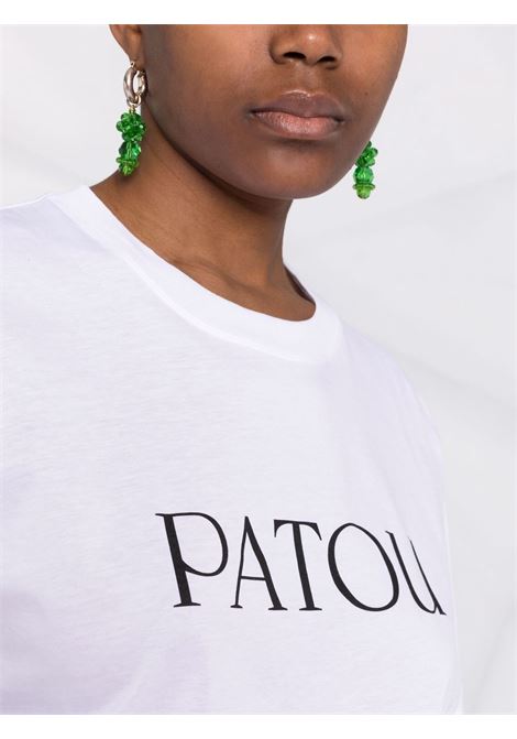 T-shirt con stampa logo in bianco - donna PATOU | JE0299999001W