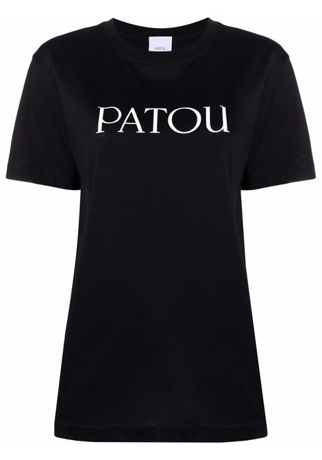 T-shirt con stampa logo in nero - donna PATOU | JE0299999999B