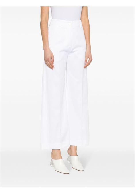 White iconic wide-leg trousers - women PATOU | TR0020074001W