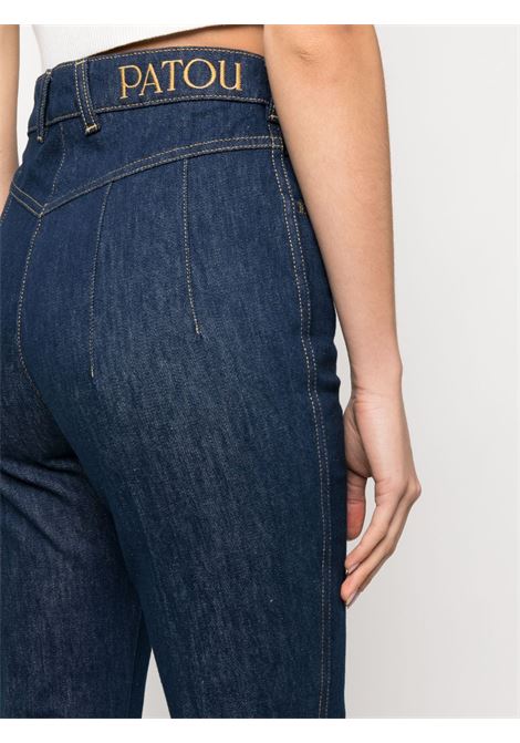 Jeans svasati con ricamo in blu - donna PATOU | TR0300008602D