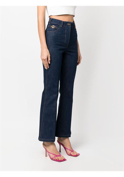 Blue logo-embroidered jeans - women PATOU | TR0300008602D