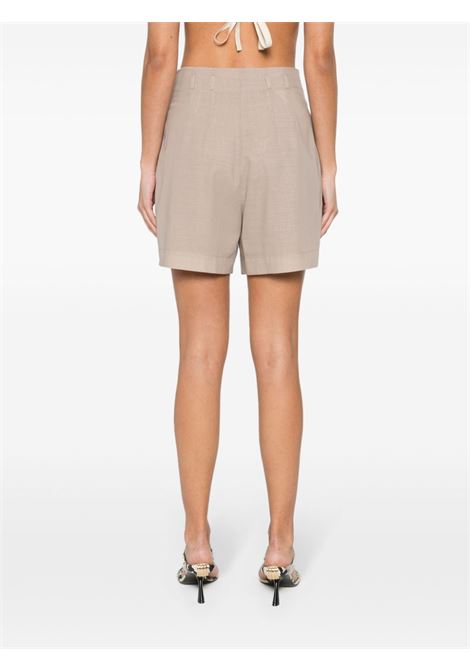 Grey pleated tailored shorts - women PHILOSOPHY DI LORENZO SERAFINI | A030821250475