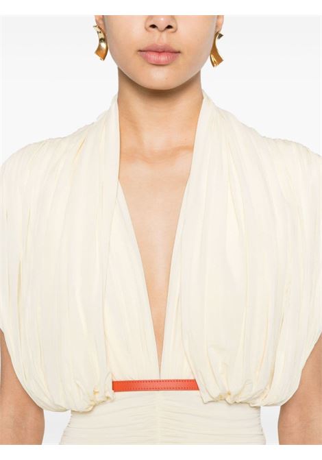 Ivory draped-design dress - women PHILOSOPHY DI LORENZO SERAFINI | A041521230004
