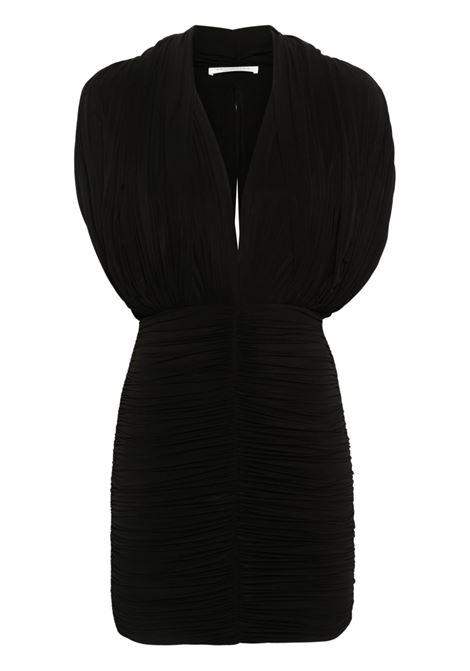 Black draped-design dress - women PHILOSOPHY DI LORENZO SERAFINI | A041521230555
