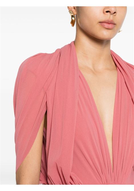 Pink draped-detail dress - women PHILOSOPHY DI LORENZO SERAFINI | A042621180182