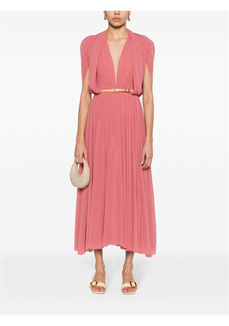 Pink draped-detail dress - women PHILOSOPHY DI LORENZO SERAFINI | A042621180182