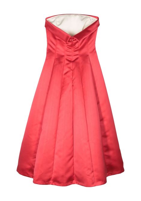 Red pleated midi dress ? women  PHILOSOPHY DI LORENZO SERAFINI | A045107230201