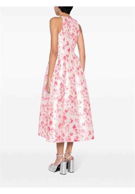 Pink floral-print midi dress - women PHILOSOPHY DI LORENZO SERAFINI | A046507351006