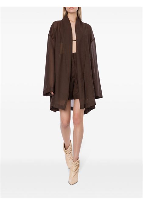 Brown semi-sheer coat - women PHILOSOPHY DI LORENZO SERAFINI | A060821250102