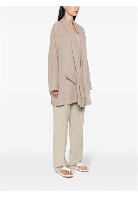 Beige open-front fluid coat - women PHILOSOPHY DI LORENZO SERAFINI | A060821250475