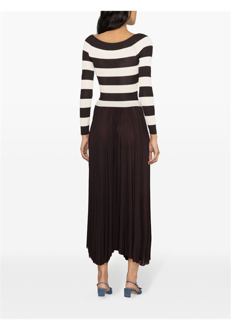 White and brown detachable-charm striped jumper - women PHILOSOPHY DI LORENZO SERAFINI | A090121001002