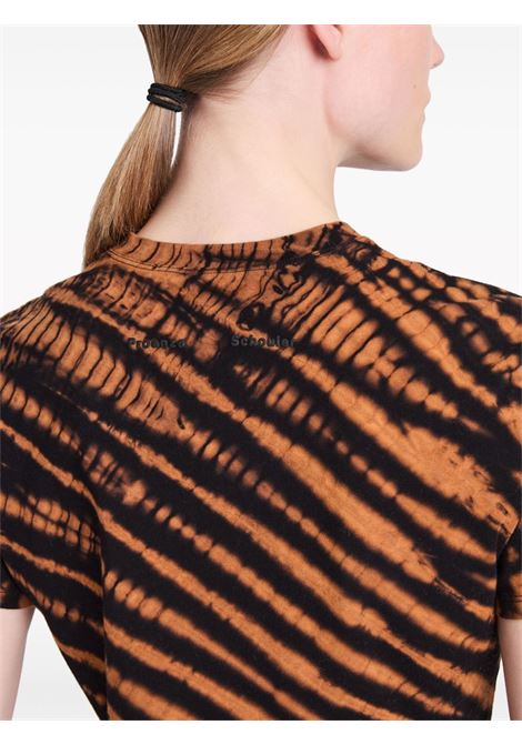 T-shirt con fantasia tie-dye finley in nero e arancione Proenza schouler white label - donna PROENZA SCHOULER WHITE LABEL | WL2414226989