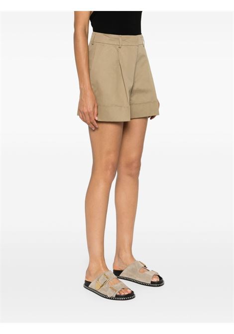 Beige pleat-detail wide-leg shorts PT01 - women PT01 | CDBSDLZ00STDBP650060