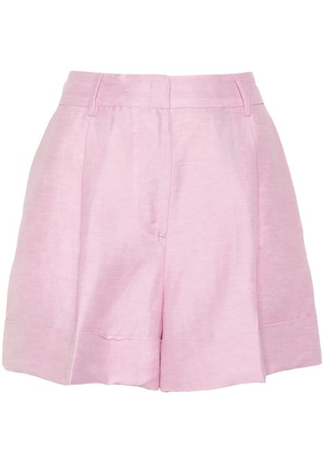 Pink Delia pleat-detail shorts PT01 - women