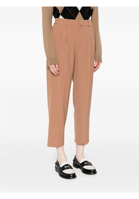 Brown tapered tailored trousers - women PT01 | CDVSDAZ00STDDX220165