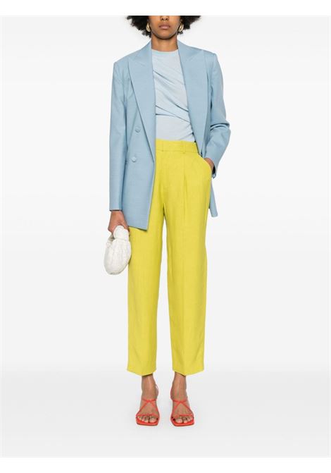 Yellow pleated tapered trousers - women PT01 | CDVSDAZ00STDFT350845