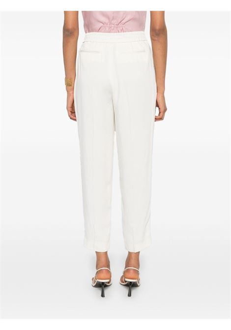 White elasticated-waistband cropped trousers - women PT01 | CDVSDAZ00STDSP080010