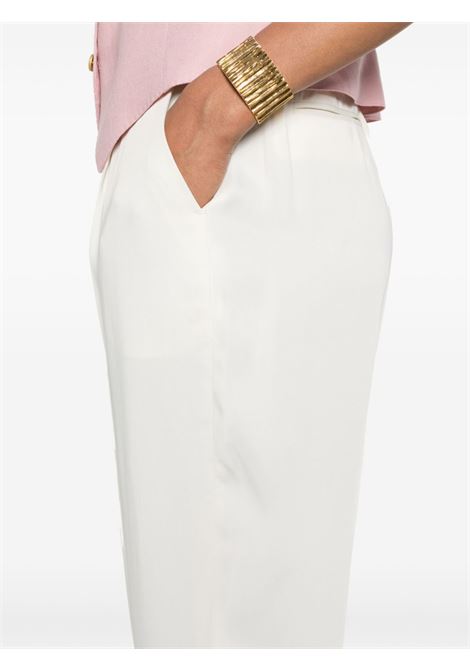 White elasticated-waistband cropped trousers - women PT01 | CDVSDAZ00STDSP080010