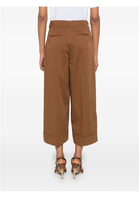 Brown cropped palazzo trousers - women PT01 | CDVSDDZ00STDBB420165