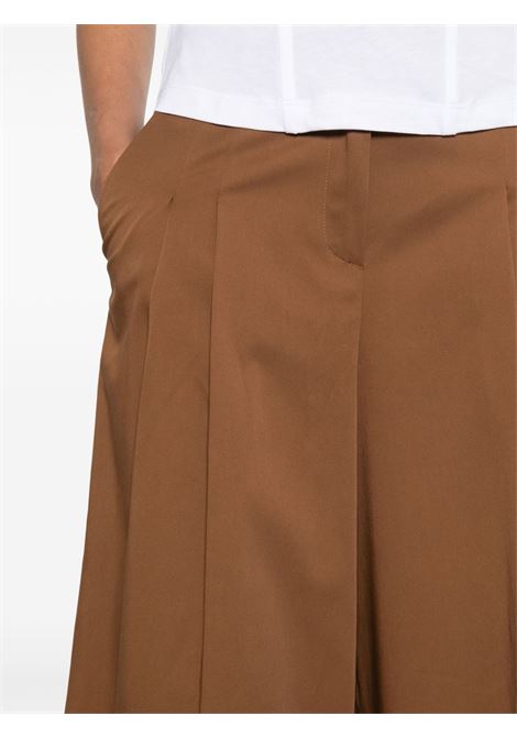 Pantaloni a palazzo crop in marrone - donna PT01 | CDVSDDZ00STDBB420165