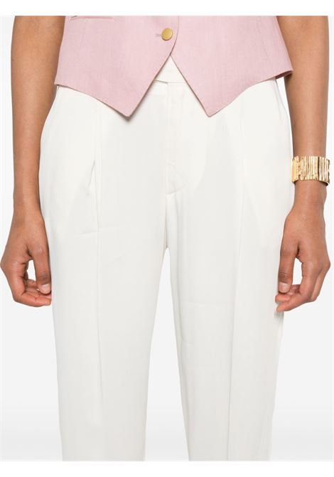 White pleated cropped trousers - women PT01 | CDVSSRZ00STDSP080010