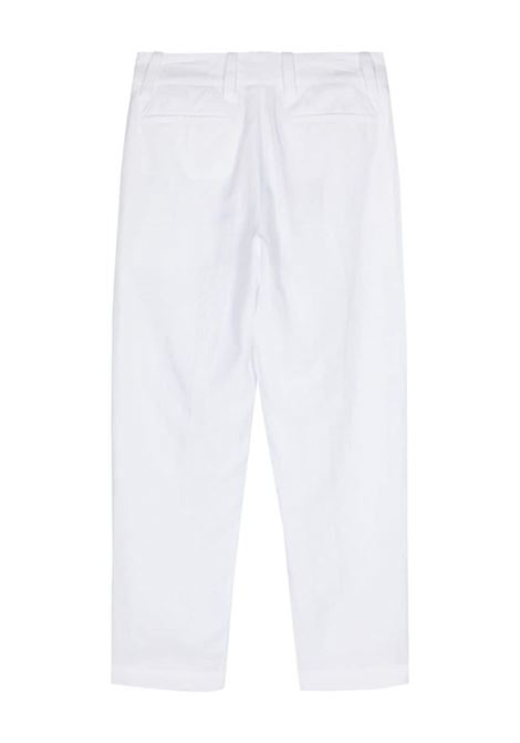 Pantaloni affusolati in twill in bianco - donna PT01 | CDVTGOB00STDPU31Y010
