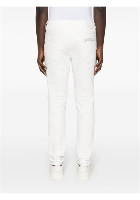Jeans skinny P001 a vita bassa in bianco - uomo PURPLE | P001JMWH224