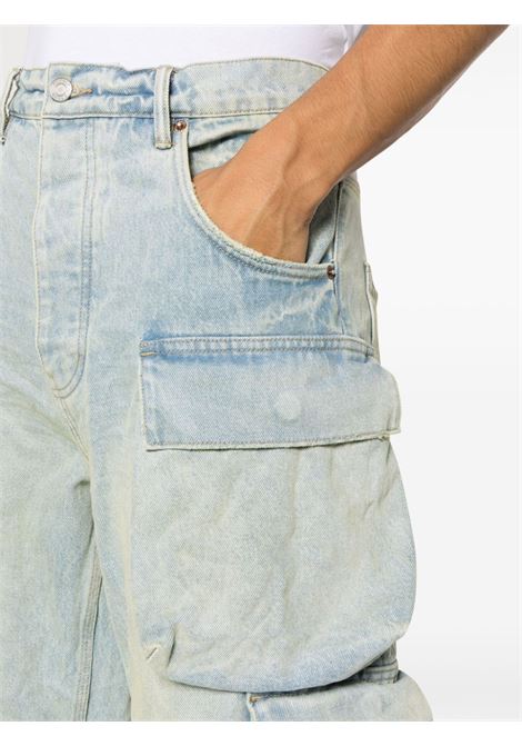 Blue  P018 mid-rise cargo jeans - men PURPLE | P018BGLI124