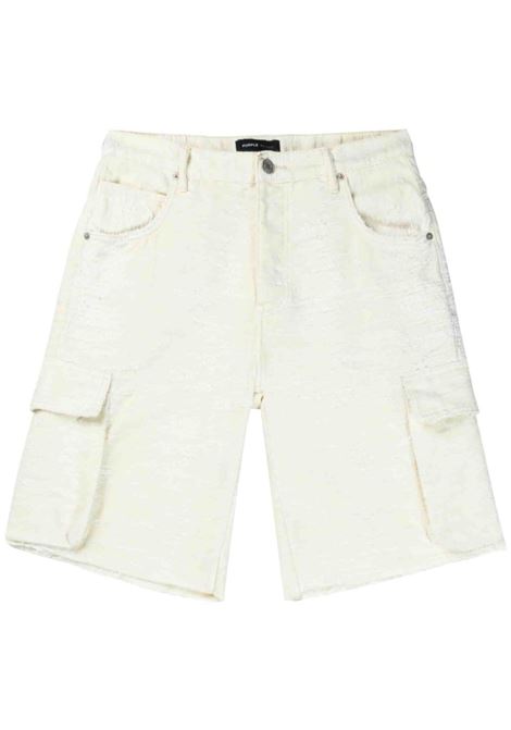 White cargo shorts - men PURPLE | P022JCSW224