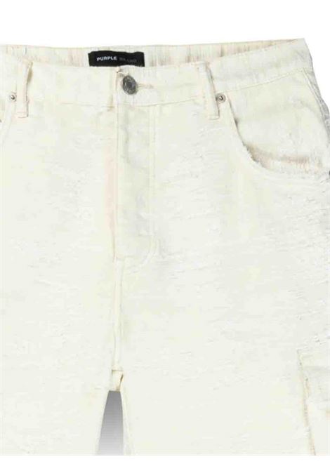 White cargo shorts - men PURPLE | P022JCSW224