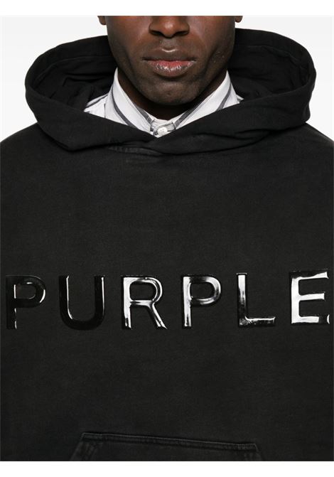 Black logo-patch sweatshirt - men PURPLE | P472MFBW224