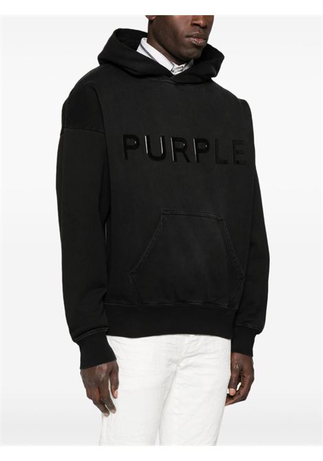 Black logo-patch sweatshirt - men PURPLE | P472MFBW224