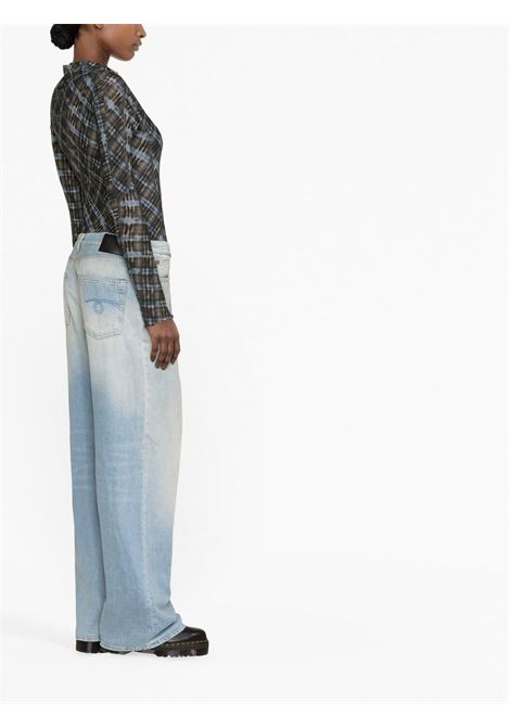 Blue Damon pleated wide-leg trousers - women R13 | R13W3147897A