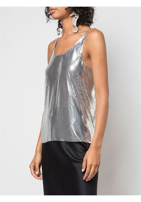 Silver metallic mesh tank ? women  RABANNE | 19EITO039MH0060P040