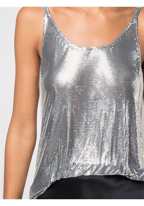 Silver metallic mesh tank ? women  RABANNE | 19EITO039MH0060P040