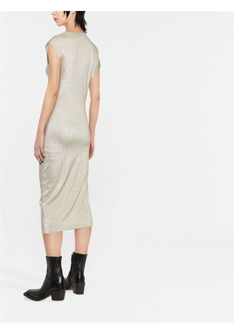 Silver side gathered-detail midi dress ? women  RABANNE | 21EJRO007VI0261M042