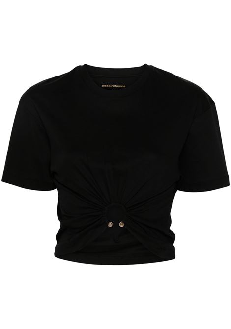 T-shirt con decorazione in nero - donna RABANNE | 23AJTO539CO0485P001