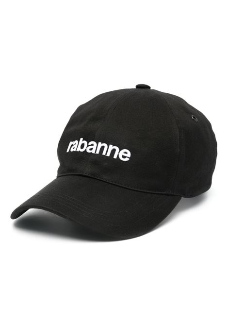 Black logo-embroidered baseball cap - women RABANNE | 23HAA0170COT020P001